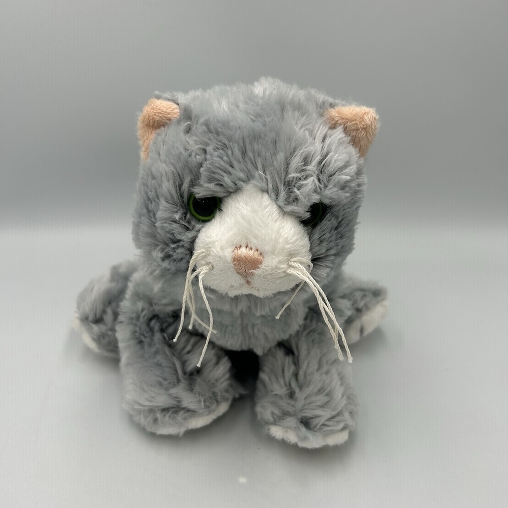 Ganz Webkinz Silversoft Cat HM222 Plush Stuffed Kitty Grey White Soft NO CODE